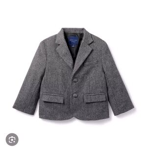Janie & Jack Grey Herringbone Blazer